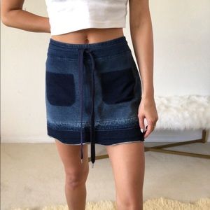 Bailey 44 blue faux pocket skirt